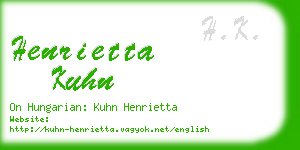 henrietta kuhn business card